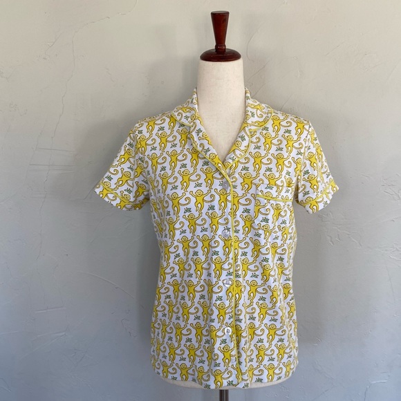 Roller Rabbit Other - Roller Rabbit Yellow Monkey Pajama Top Size Small‎
